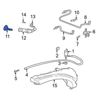 Porsche OE - Front Right Headlight Washer Nozzle
