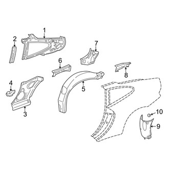 Porsche OE - Quarter Panel - Inner Structure (Targa)