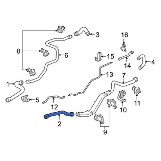 Porsche OE - Right Lower Radiator Coolant Hose