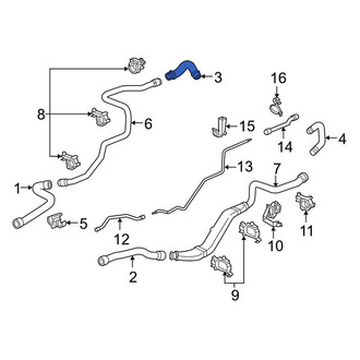 Porsche OE - Right Lower Radiator Coolant Hose