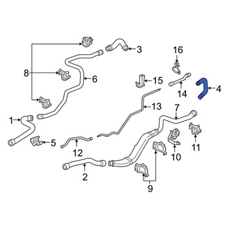 Porsche OE - Right Lower Radiator Coolant Hose