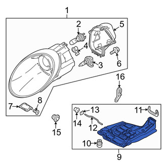 Porsche OE - Left Headlight Bracket