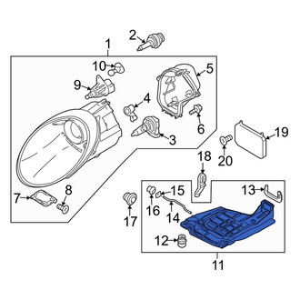 Porsche OE - Left Headlight Bracket
