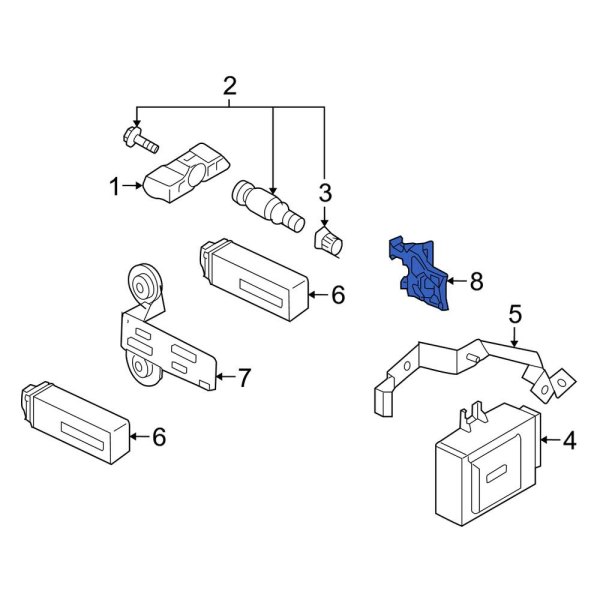 Tire Pressure Monitoring System (TPMS) Antenna Clip