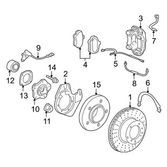 Porsche OE - Front Suspension - Brake Components (Carrera 4 / Carrera 4S / Targa 4 / Targa 4S)
