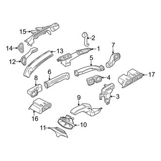 Porsche OE - Instrument Panel - Ducts (997 Body Code Naturally Aspirated)