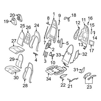 Porsche OE - Seats & Tracks - Front Seat Components (Seat Components, With Sport Seats), (Carrera / Carrera 4 / Carrera 4S / Carrera S / GT3)