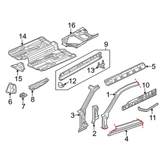 Porsche OE - Pillars, Rocker & Floor - Floor & Rails (Carrera / Carrera 4S / Carrera S / GT3 Coupe)