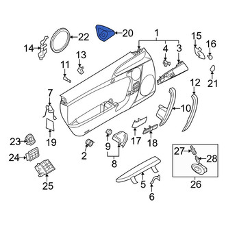 Porsche OE - Front Right Door Mirror Trim Ring