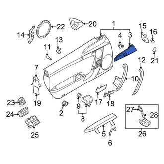 Porsche OE - Front Left Inner Door Panel Insert