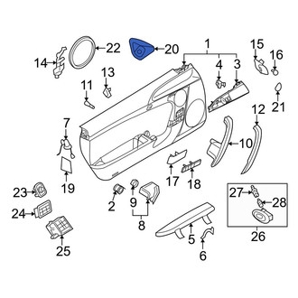 Porsche OE - Front Left Door Mirror Trim Ring