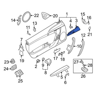 Porsche OE - Front Left Inner Door Panel Insert