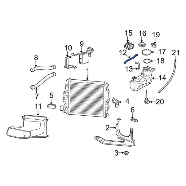 Engine Coolant Overflow Hose