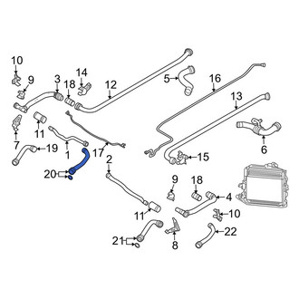Porsche OE - Lower Radiator Coolant Hose