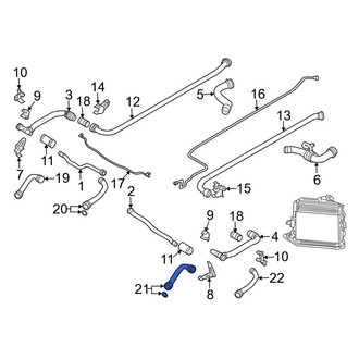Porsche OE - Left Radiator Coolant Hose