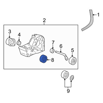 Porsche OE - Accessory Drive Belt Tensioner Pulley