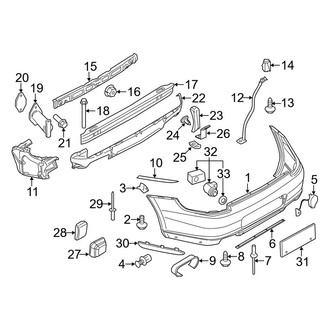 Porsche OE - Rear Bumper - Bumper & Components