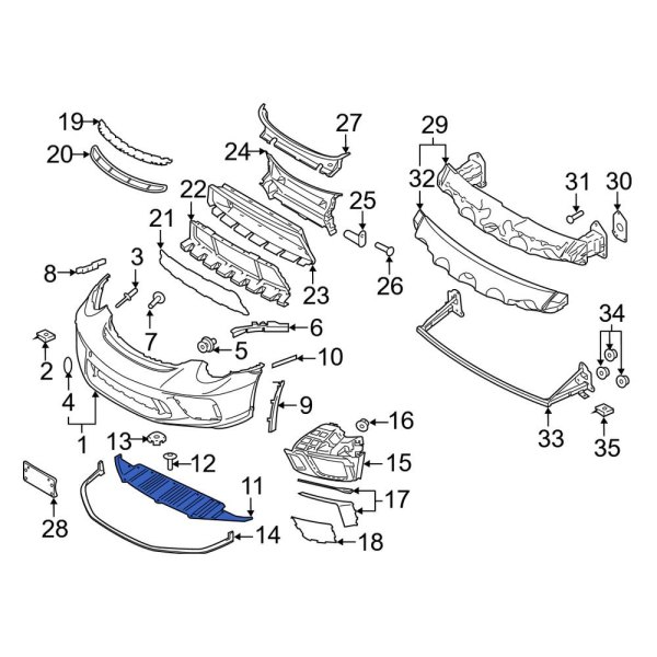 Radiator Support Splash Shield