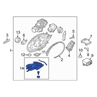 Porsche OE - Left Headlight Bracket