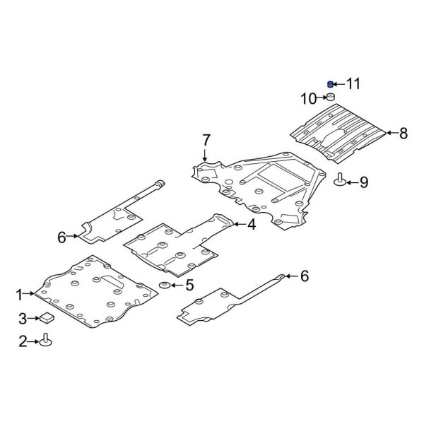 Floor Pan Splash Shield Spacer