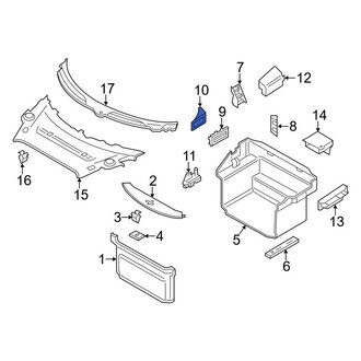 Porsche OE - Front Left Trunk Trim Panel