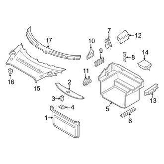 Porsche OE - Front Structural Components - Interior Trim (Trunk), (991 Body Code)