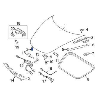 Porsche OE - Front Hood Stop Buffer