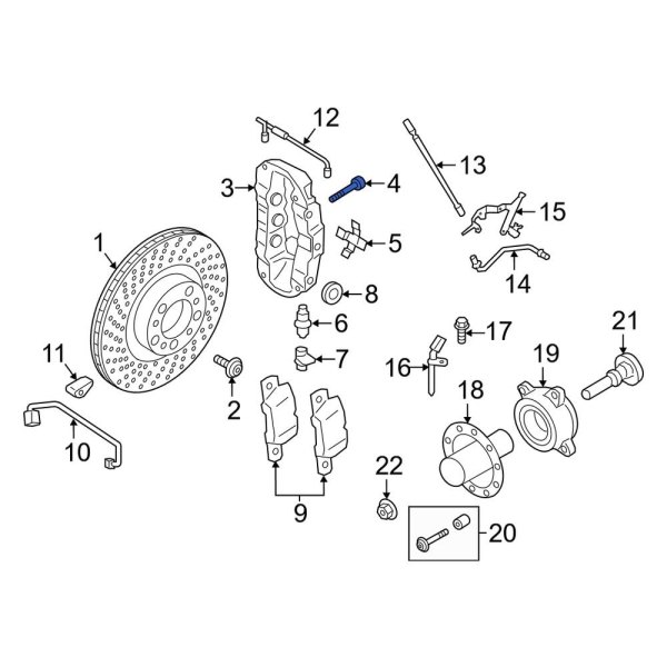 Disc Brake Caliper Bolt