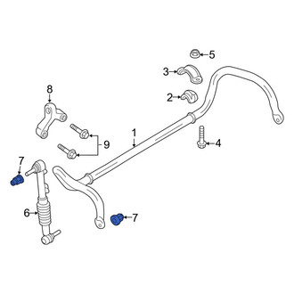 Porsche OE - Front Suspension Stabilizer Bar Link Nut