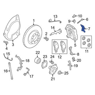 Porsche OE - Front Disc Brake Anti-Rattle Clip