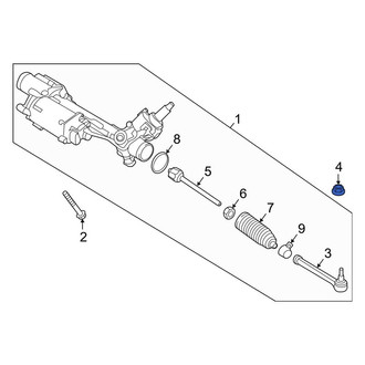 Porsche OE - Outer Steering Tie Rod Nut