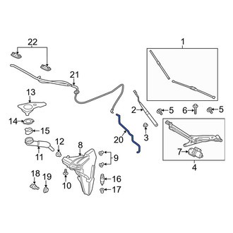 Porsche OE - Front Windshield Washer Hose