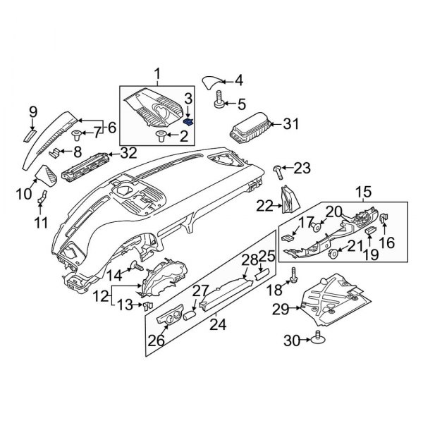 Instrument Panel Cover Clip