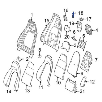 Porsche OE - Right Seat Back Panel Cap