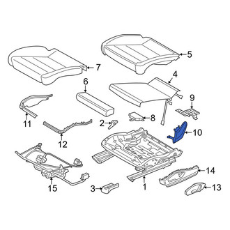 Porsche OE - Front Left Seat Back Recliner Adjustment Mechanism Cover