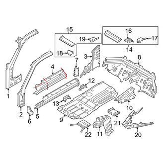 Porsche OE - Pillars, Rocker & Floor - Floor & Rails (Coupe)
