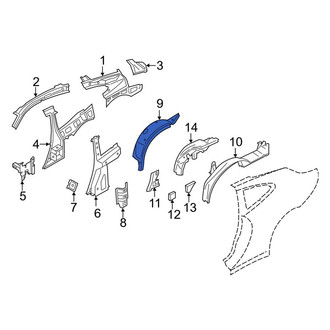 Porsche OE - Rear Left Outer Wheel Housing Side Panel