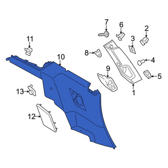 Porsche OE - Rear Left Interior Quarter Panel Trim Panel