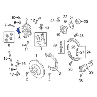 Porsche OE - Rear Disc Brake Anti-Rattle Clip