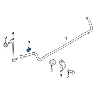 Porsche OE - Front Suspension Stabilizer Bar Link Nut