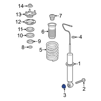 Porsche OE - Lower Suspension Shock Absorber Nut