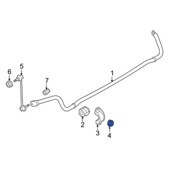 Porsche OE - Suspension Stabilizer Bar Bracket Nut