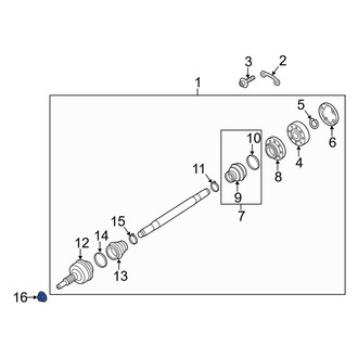 Porsche OE - Rear Axle Nut
