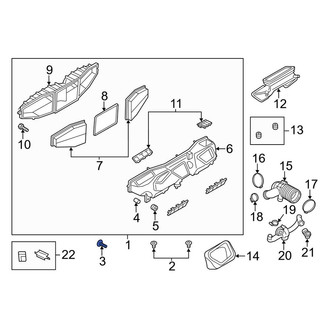 Porsche OE - Air Filter Housing Bolt