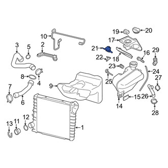 Porsche OE - Engine Coolant Overflow Hose Adapter