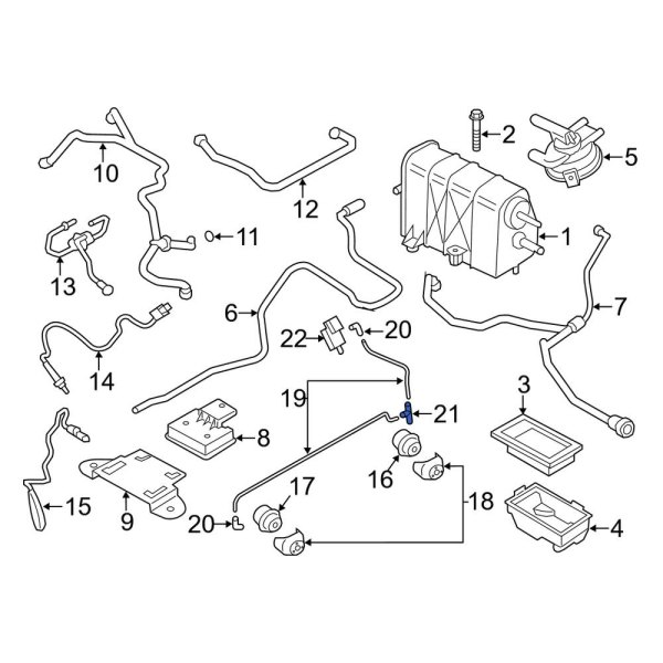 Porsche OE 0PC133794 Vacuum Line Adapter