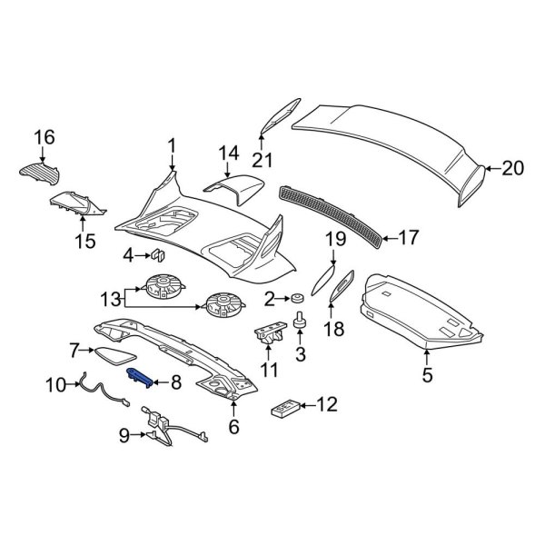 Porsche OE 99150411780 - Rear Deck Lid Release Solenoid