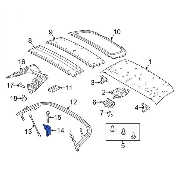 Convertible Top Cable Bracket