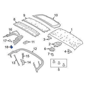 Porsche OE - Right Convertible Top Frame Guide