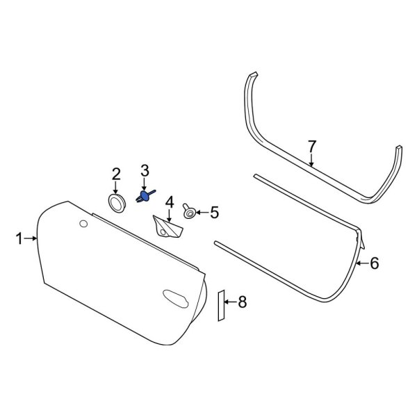 Porsche OE 99907333309 Window Regulator Guide Screw